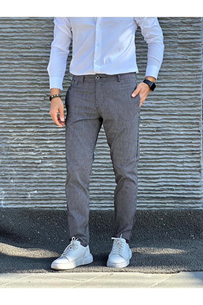 ACTUAL بنطلون رجالي قطن ليكرا 1218-أسود