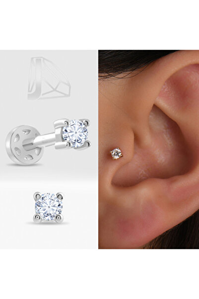 Joy Pırlanta 0.05 Karat Pırlanta Tektaş Tragus Piercing