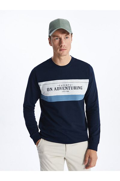 LC Waikiki Crew Neck Long Sleeve Printed Men's Sweatshirt