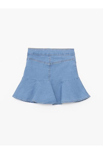 LC Waikiki Fusta Jeans pentru fete - Volane LCW