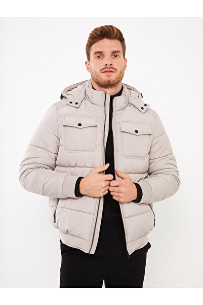 LC Waikiki Ανδρικό πουπουλένιο παλτό με κουκούλα Standard Fit