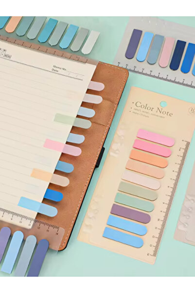 EZOSHOP Şeffaf Renkli Postit Yapışkan Not Kağıdı Oval Post-it Kuru Çay
