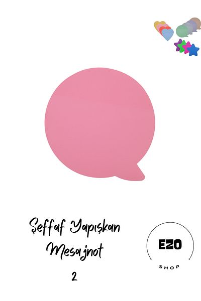 EZOSHOP Transparent Colored Postit Sticky Post-it Note Paper Message Note 2