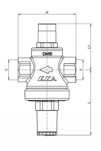 Eca 3/4 Su Basınç Düşürücü Pistonlu İç Vida X İç Vida Rakorsuz 602111009