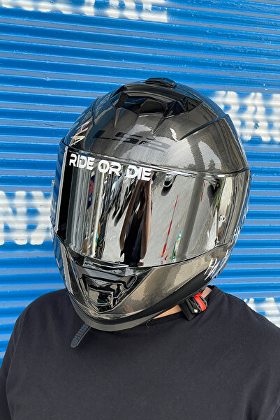 Banxtre Dekoratif Beyaz Ride Or Die Sticker Kask-Vizör için Etiket (1 Adet)