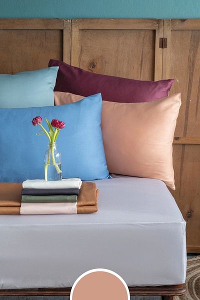 İssimo Simply Peach Cotton Satin Fitted Set 120*200/50*70(1)