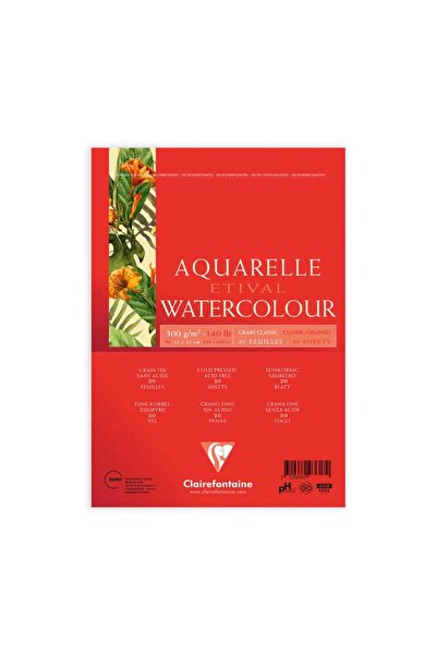 Clairefontaine CLAİREFONTAİNE ETİVAL CLASSİC SULUBOYA BLOĞU A6 300GR 20 YAPRA...