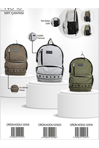 Sisley ΣΑΚΙΔΙΟ ΠΛΑΤΗΣ UNISEX SISLEY (12918,12919,12920)