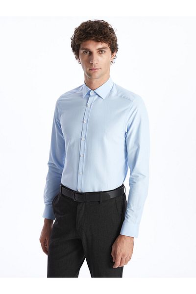 LC Waikiki Slim Fit Long Sleeve Poplin Men's Shirt