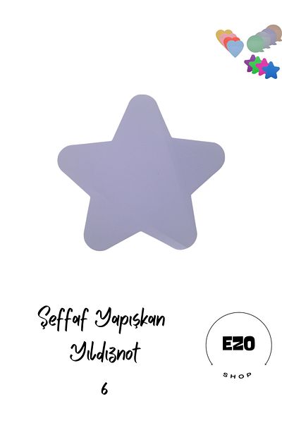 EZOSHOP Yıldznot 6 - Transparent Colored Postit Paper