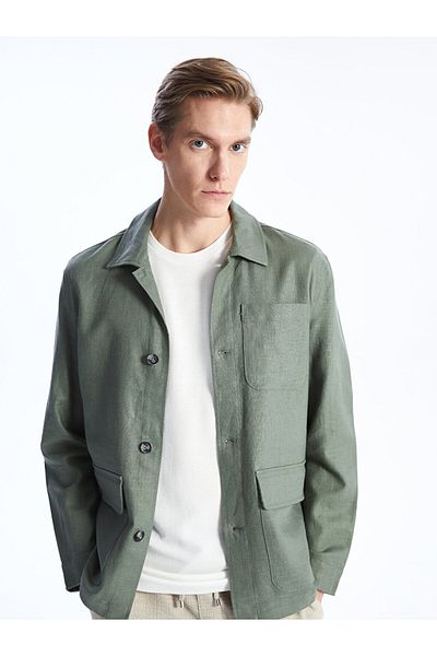LC Waikiki Ανδρικό πουκάμισο γιακά παλτό Standard Fit
