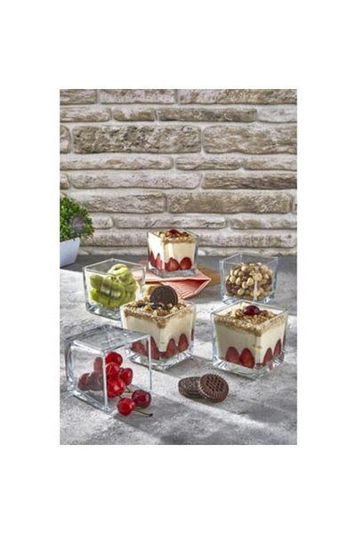 PANJI Magnolia Cup Ice Cream and Pudding Dessert 6-Piece Presentation Set - 8Cm*8Cm