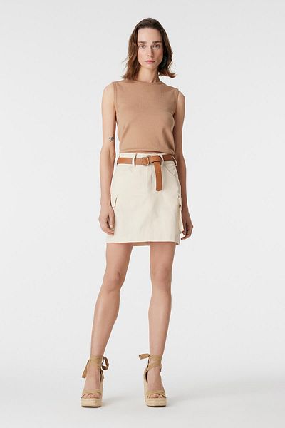 PARKhande Camel Crop Top - Crew Neck