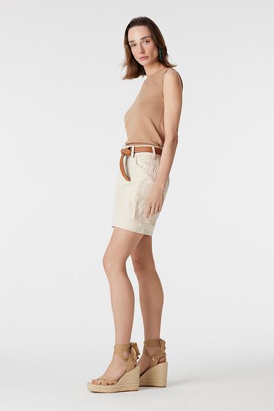 PARKhande Camel Crop Top - Crew Neck