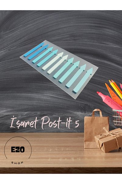 EZOSHOP Transparent Color Postit Sticky Note Paper Mark Post-It 5