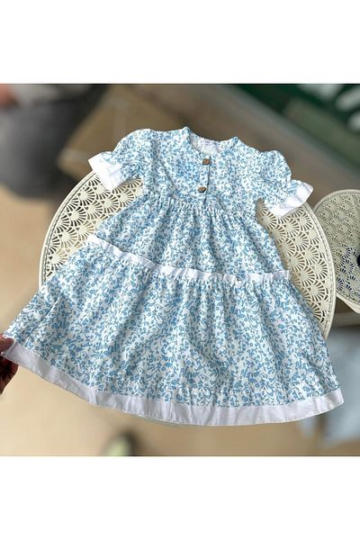 bebitomkids Paris Floral Print Dress for 2-6 Years Old Girls