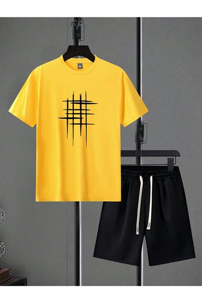 Revasser Unisex dámské/mužské pruhované šortky s vlastním potiskem trička