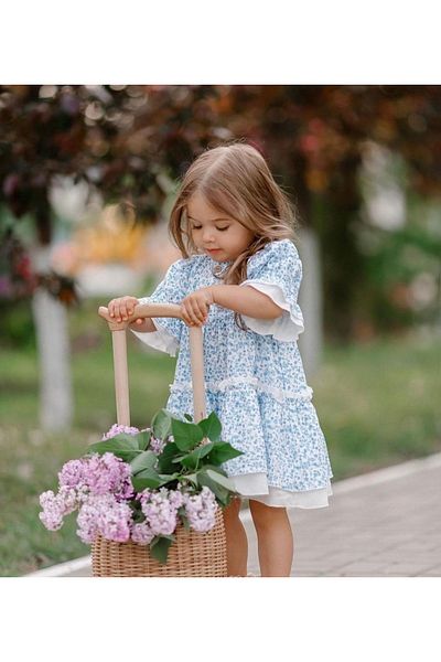 bebitomkids Paris Floral Print Dress for 2-6 Years Old Girls