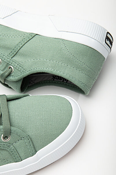 Tonny Black Women's Green Comfortable Mold Crepe Sole Lace-up Linen Casual Shoes