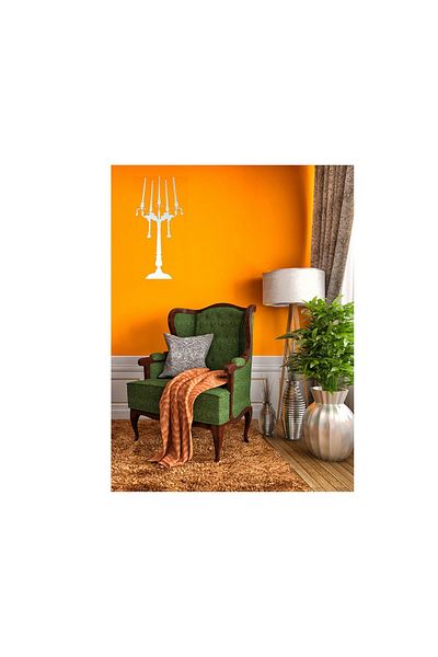 Ykm Candlestick Mirrored Wall Decoration (Sticker) 20 x 84 cm04216947658580932