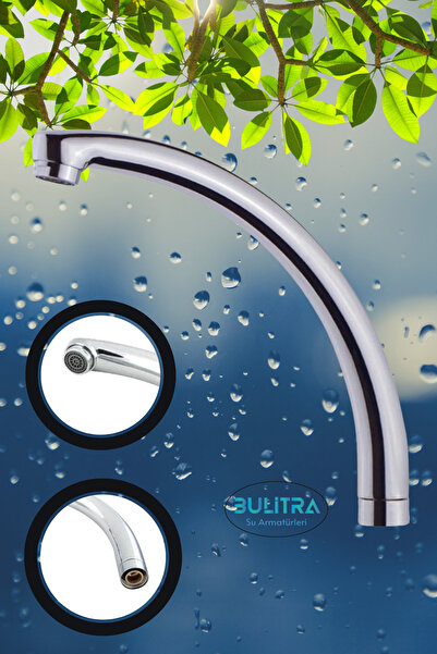 BULİTRA Su Armatürleri Uzun Kuğu Evye Lavabo Batarya Borusu Krom Kaplama Musl...