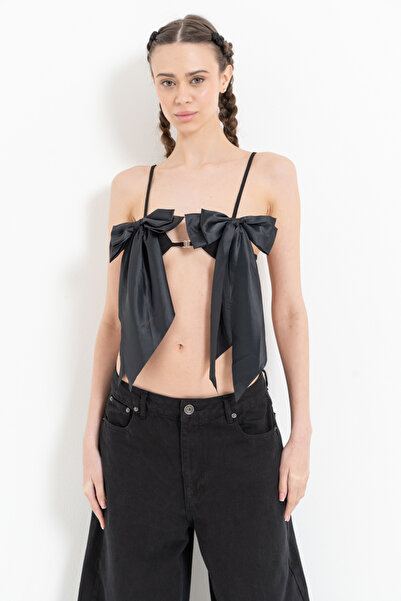 Kikiriki Чорний бюстгальтер з бантиком на шнурку