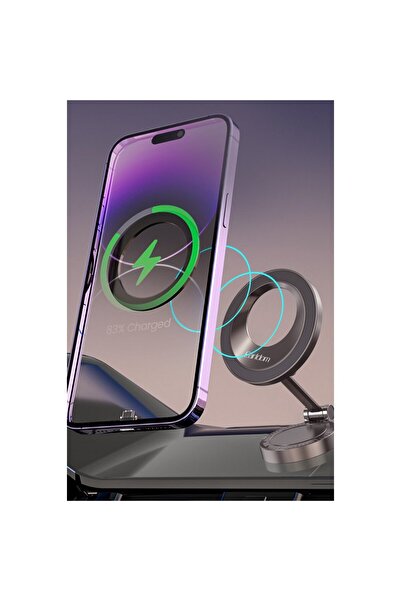 m.tk moveteck Katlanabilir Oynar Başlıklı Manyetik Magsafe Araç içi Telefon Tutucu N52 Güçlü Mıknatıslı