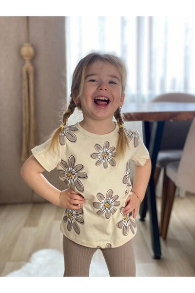 Jolly Kids Set Capri pentru fetiță - Imprimat cu flori