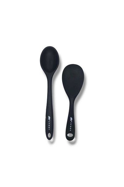 Gead Gray Ivory 2 Grain Silicone Spoons - 20cm and 27.5cm