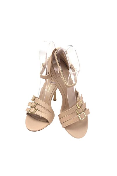 bescobel Women's Efyam Nut 3 Buckle Bathed Ankle Lacing Evening Dress Shoes 9 Cm