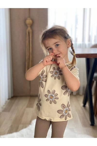Jolly Kids Set Capri pentru fetiță - Imprimat cu flori