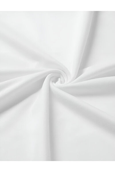 NewCabin New Season Oversize Unisex TOFACH Μπλουζάκι από βαμβακερό χτενισμένο ύφασμα λευκό