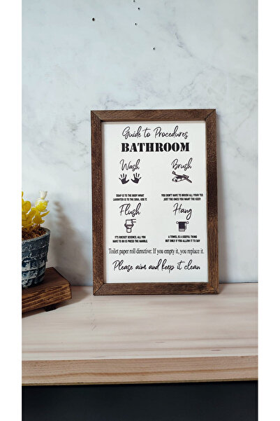 Yoko Home Banyo Prosedürü Bathroom Guide To Procedures Ahşap Çerçeve