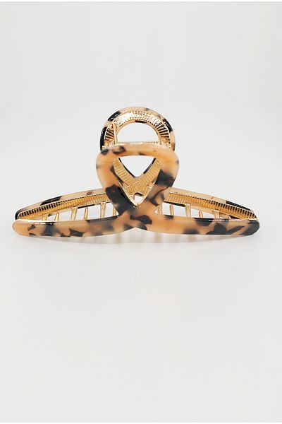 Roberta Lorenz Leopard Patterned Metal Latch Buckle