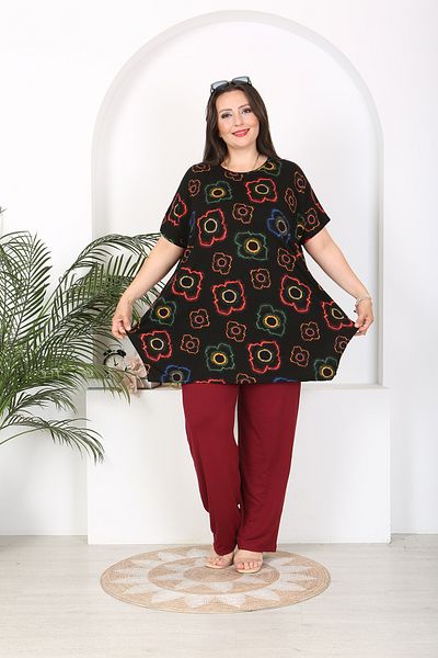XL Modam WOMEN'S LARGE SIZE TUNIC PANTS LYCRAL VISKOSE SUIT
