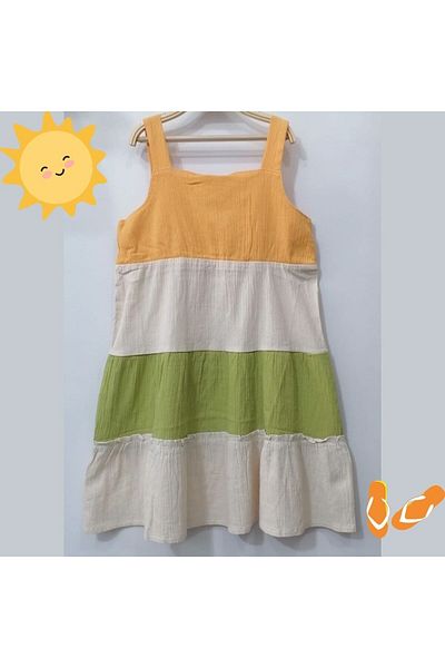 CİCHLİD Girl's Color Block Dress