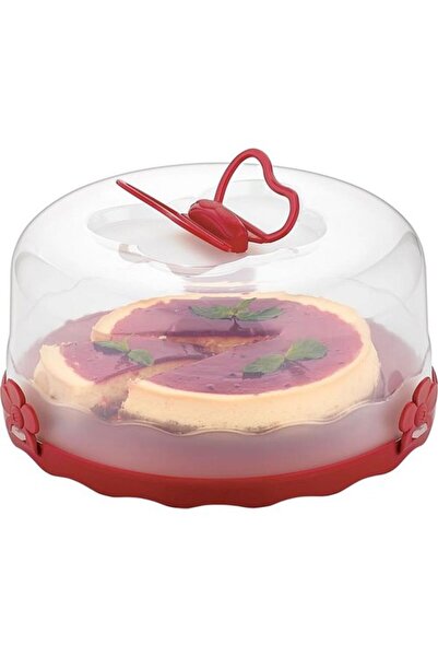 Genel Markalar Caramel Pasta Ve Kek Saklama Kabı ( Fanusu ) Kilitli Borcam Ta...