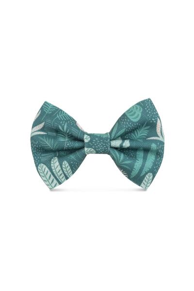 Lusi Doog Yeşil Köpek Boyun Tasması Çiçekli Ve Köpek Papyonu