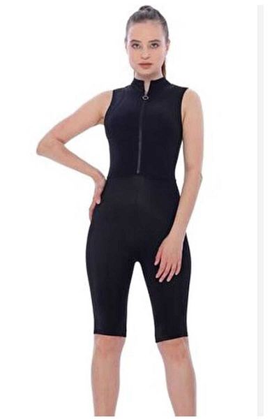mikam ZERO SLEEVE LONG SHORTS ZIPPERED SWIMSUIT/MAYOOKINI