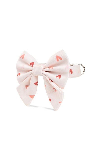 Lusi Doog Heart-shaped Female Bow Tie Dog Collar