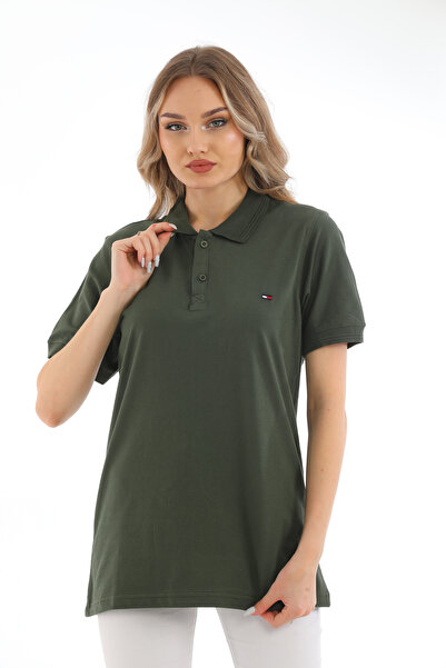 B.HE.Z Γυναικείο κοντομάνικο μπλουζάκι πικέ βαμβακερό πόλο λαιμόκοψη