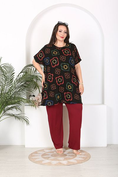 XL Modam WOMEN'S LARGE SIZE TUNIC PANTS LYCRAL VISKOSE SUIT