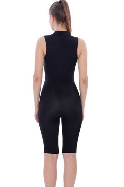 mikam ZERO SLEEVE LONG SHORTS ZIPPERED SWIMSUIT/MAYOOKINI