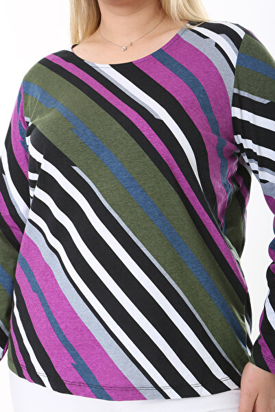 XL Modam WOMEN'S LARGE SIZE LYCRAL VISKOSE MULTICOLOR TUNIC