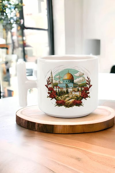 hediyesenesi Palestine Design Printed t Mug Cup, Gaza t Mug Cup, Küdüs Mug Cup