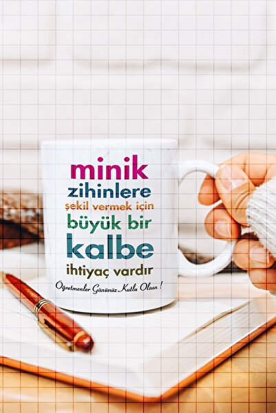 hediyesenesi Öğretmen Kupa Bardak,Öğretmenler Gününe Özel Tasarımlı Beyaz Kup...