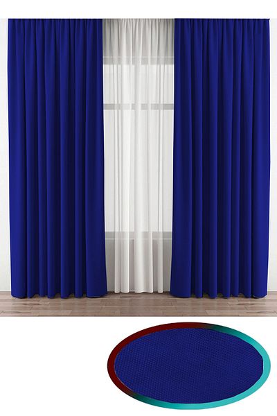İ.D İpek Dokuma Light Navy Velvety Fabric Extrafor Drawstring 1st Class Quality Single Wing Background Curtain