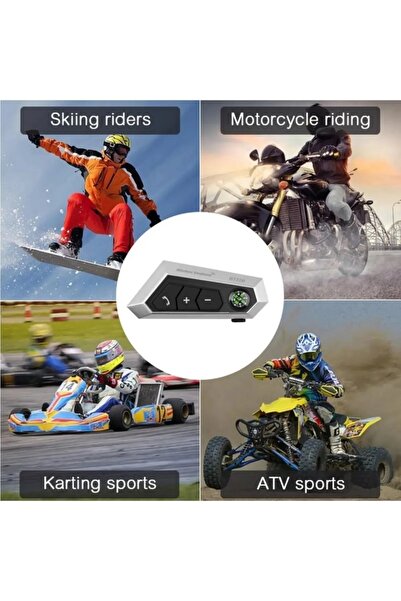 resolut BT22B Motosiklet Bluetooth Kulaklık Kask Intercom Iki Sürücü Için Bağlantı Interkom Eşleştirme