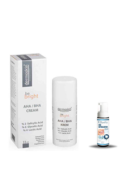Dermoskin Be Bright AHA/BHA Krem 33 ml + Diş Beyazlatıcı Köpük Hediye