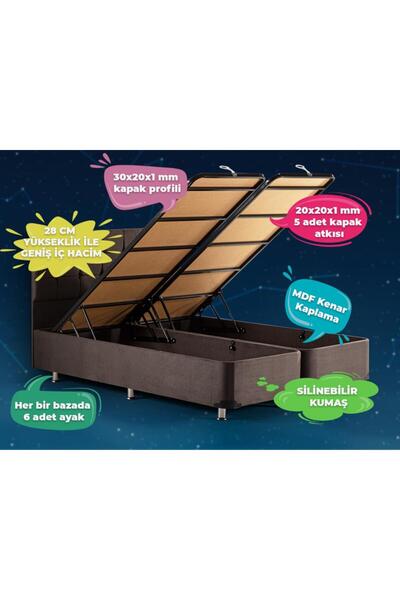 Niron Yatak Niron Ela Füme Baza 180x200 Çift Kişilik Baza